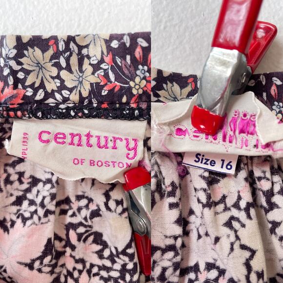 Vtg 70's Full Pleated Floral Midi Skirt Sz 16 CENTURY OF BOSTON Cottagecore - Picture 8 of 8